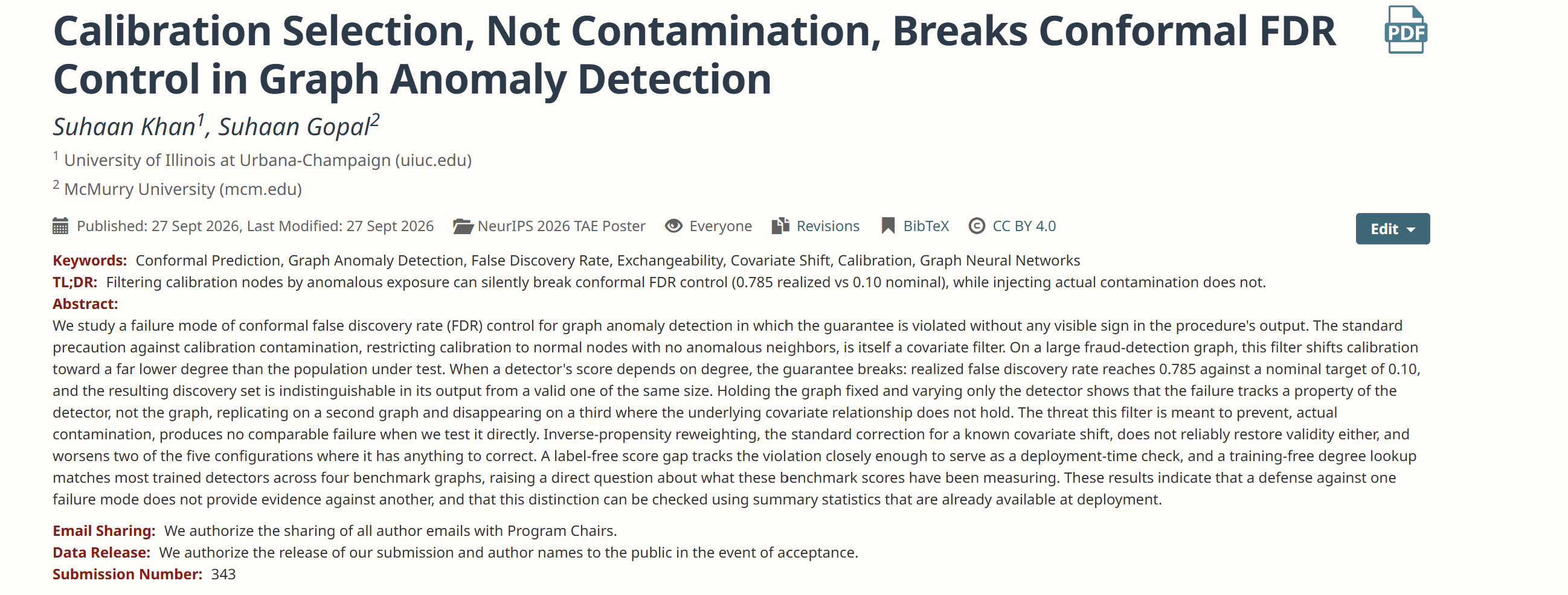 Breaking Conformal FDR Control in Graph Anomaly Detection preview